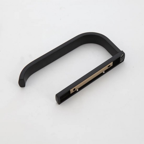 Achterzijde zwarte wc rol houder