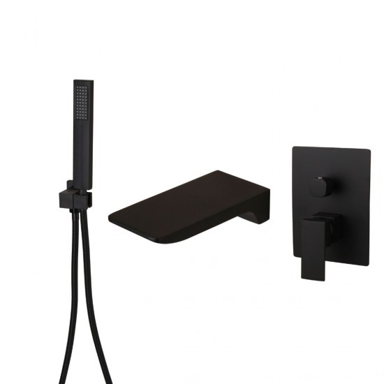 B508 zwarte watervalkraan badkraan