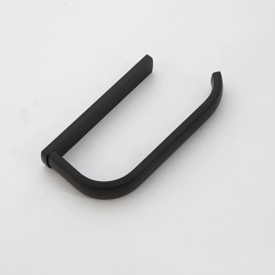 Bovenaanzicht zwarte wc rol houder