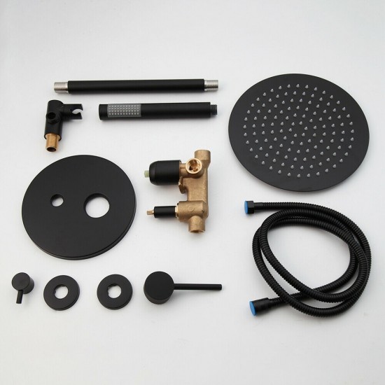 Complete set zwarte regendouche