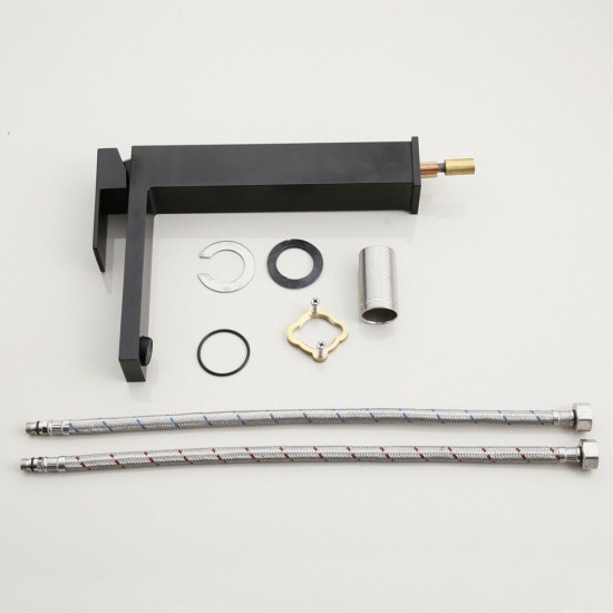 Complete set zwarte wastafelkraan 0