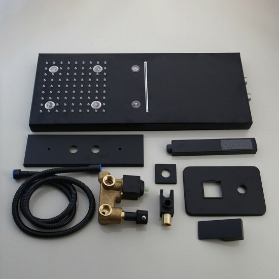 Complete zwarte doucheset