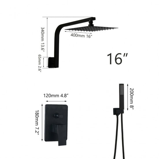 Details douche set muurbevestiging
