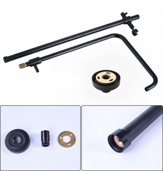 Douche set opbouw zwart