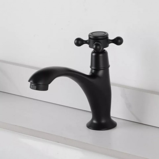 Enkel koud water kraan zwart