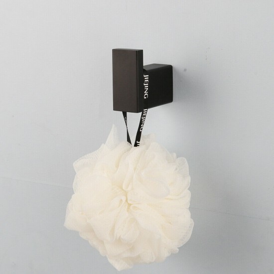 Haak voor badkamer mat zwart