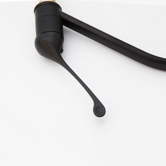 Hendel zwarte wastafelkraan met elleboog bediening