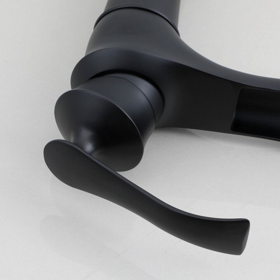 Hendel zwarte wastafelkraan