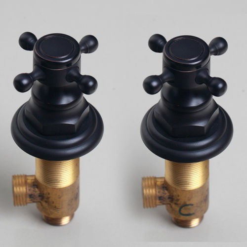 Hendels zwart doucheset