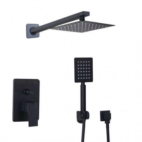 Inbouw douche mat zwart