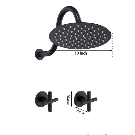 Inbouw douche zwart 1