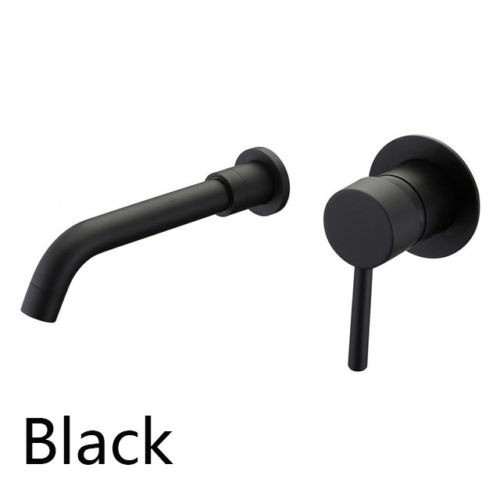 Inbouw kraan mat zwart