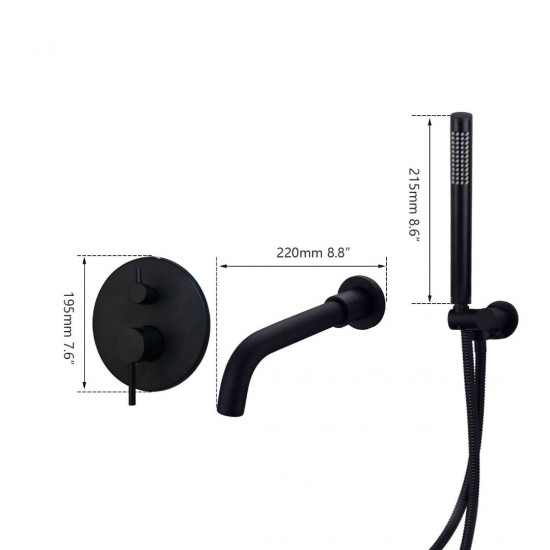 Inbouw kraan zwart 1