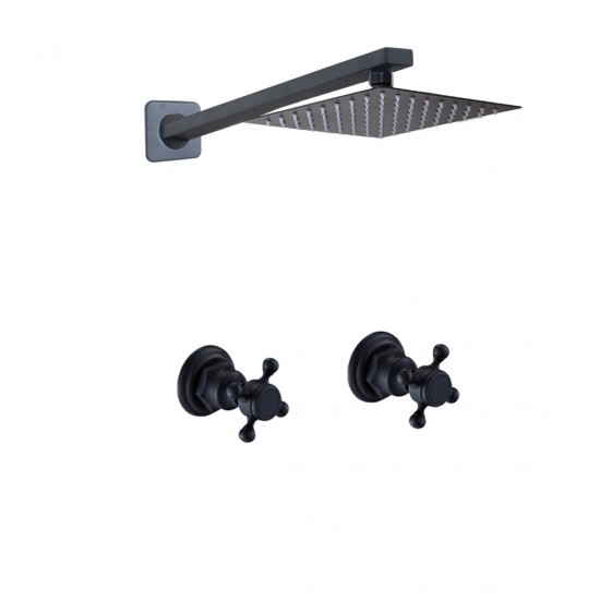 Inbouwdouche mat zwart