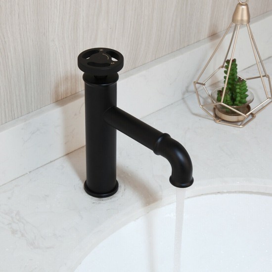 Industriele wastafelkraan zwart badkamerkraan