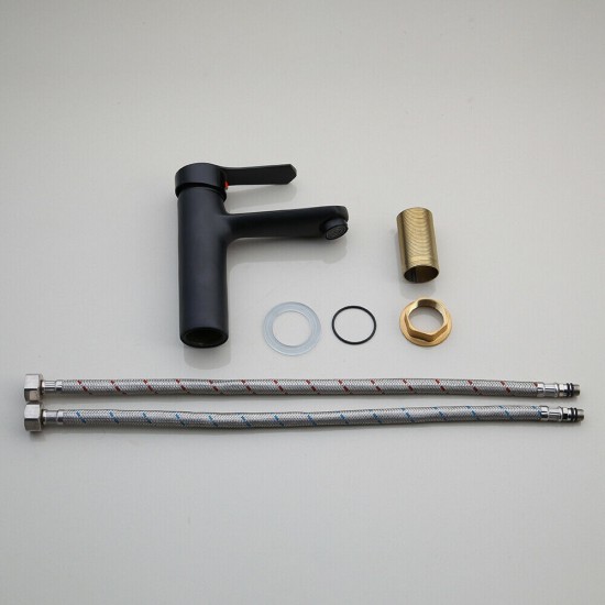 Komplete set zwarte badmaker kraan