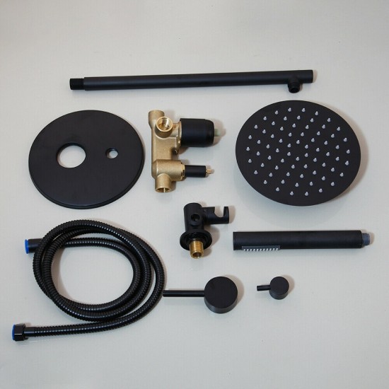 Mat zwarte set douche