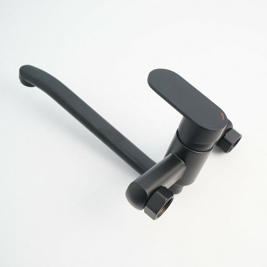 Mengkraan zwarte muurkraan met draaibare uitloop