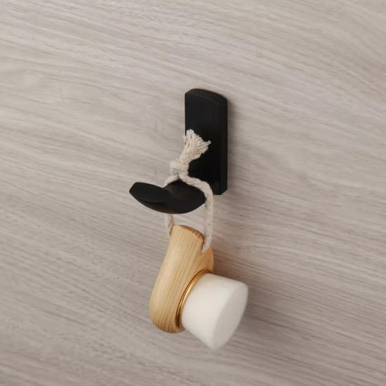 Modern zwart badkamerhaak