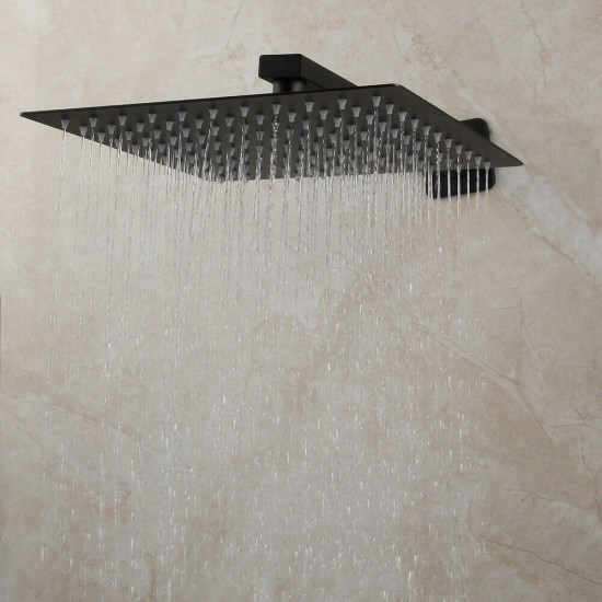 Moderne zwarte inbouw regendouche