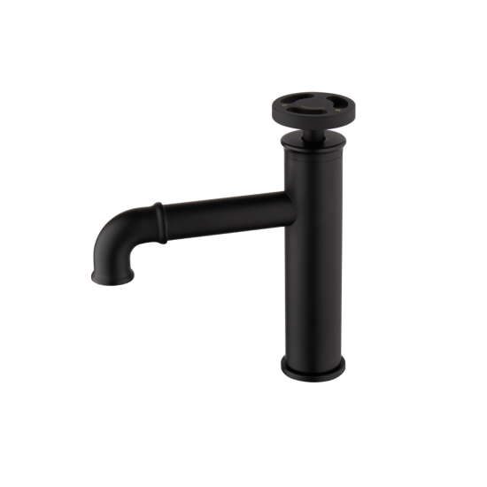 Mooie industriele wastafelkraan zwart