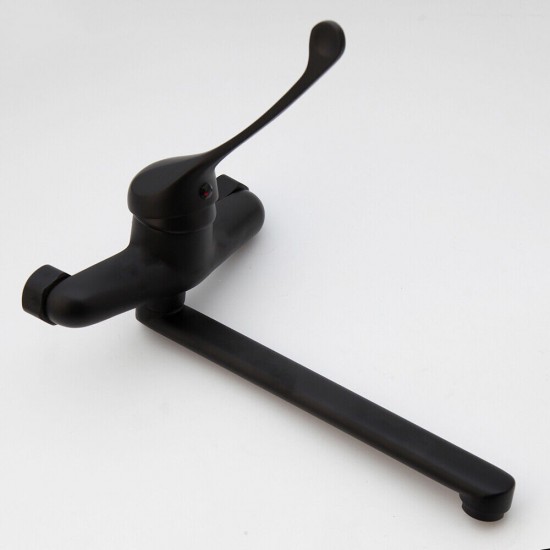 Mooie zwarte medische kraan muurkraan