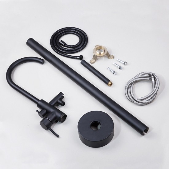 zwarte kraan vrijstaand set