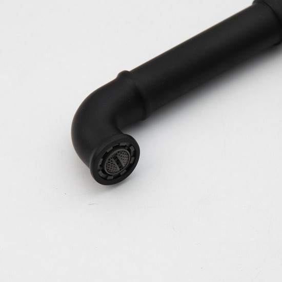 Perlator 3 delige zwarte wastafelkraan