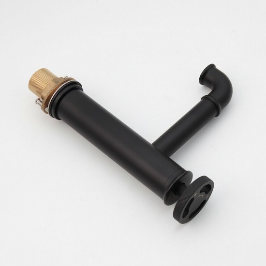 Retro industriele wastafelkraan zwart