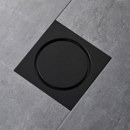 zwarte douchedrain vierkant