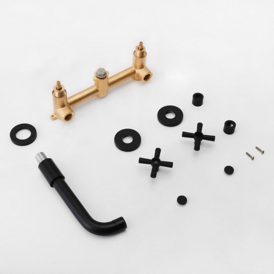 Complete set inbouw kraan zwart