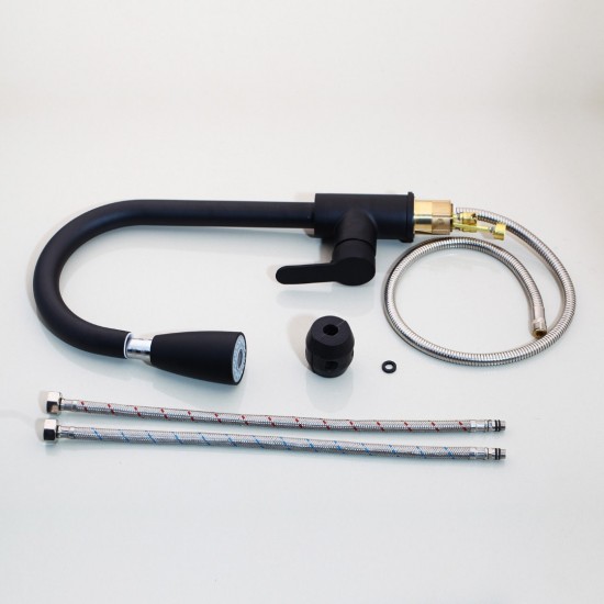 Set zwarte keukenkraan