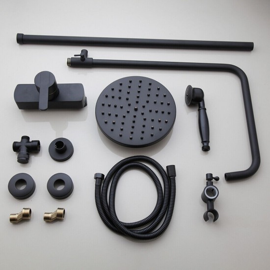 Set zwarte opbouw regendouche