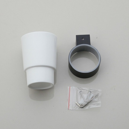 Set zwarte tandenborstel houder