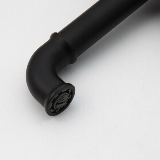 Uitloop industriele wastafelkraan zwart