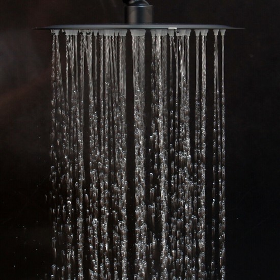 Ultra dunne zwarte douche kop