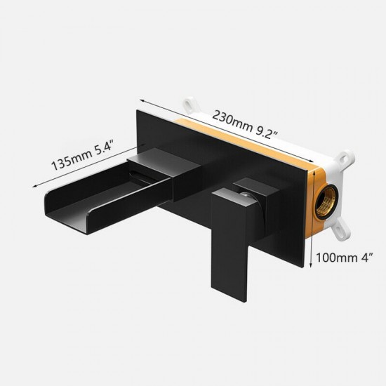 Waterval kraan zwart inbouw