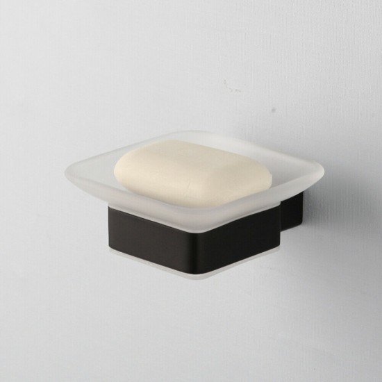 Zeepbakje vierkant zwart