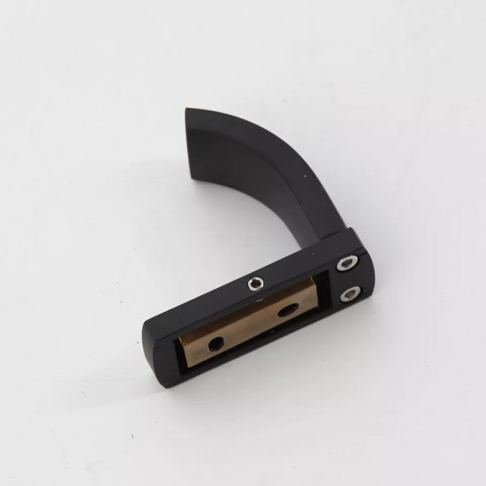 Zij aanzicht modern zwart badkamerhaakje