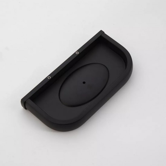 Zij aanzicht zwarte zeephouder badkamer