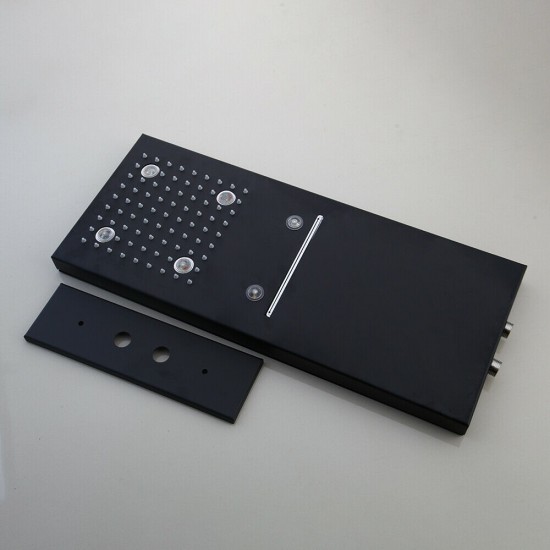 Zwart led douche kop