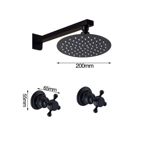 Zwarte douche inbouw