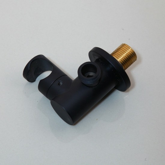 Zwarte handdouche houder voor muurbevestiging