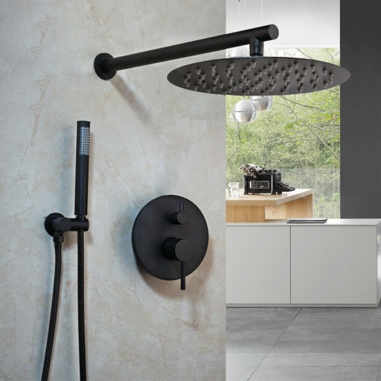 Zwarte inbouw douche