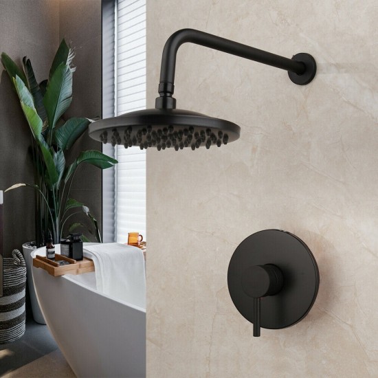 Zwarte inbouw doucheset