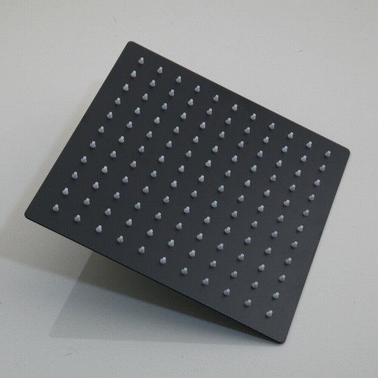 Zwarte inbouw regendouche industrieel