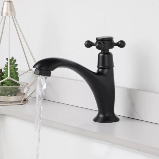 Zwarte koud water kraan 0