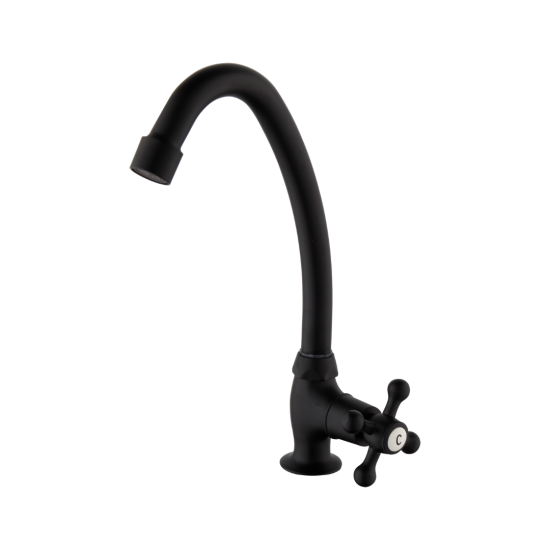 Zwarte koud water kraan