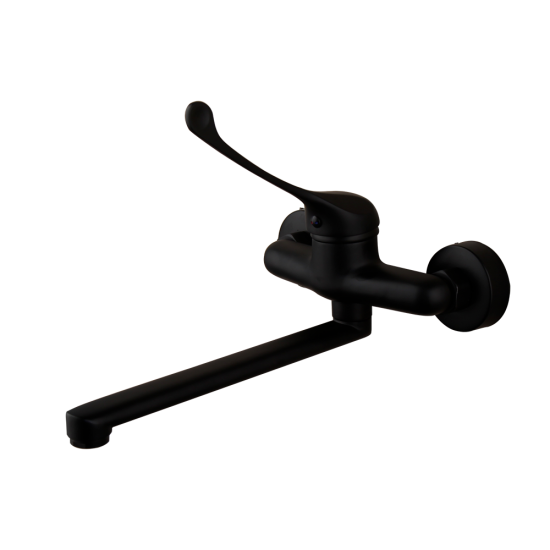 Zwarte medische kraan mengkraan wastafel badkraan