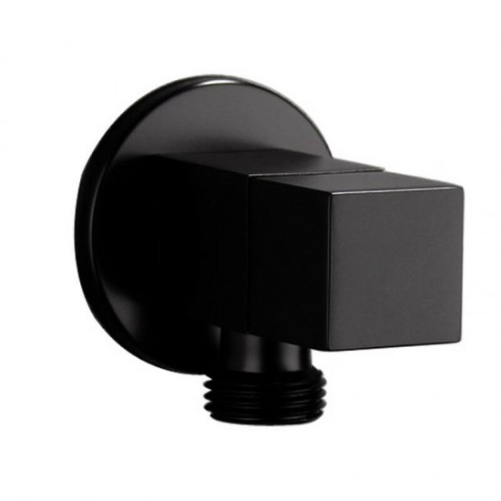 Zwarte muurkraan koud water